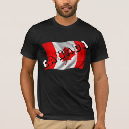 Camiseta CANADÁ Texto sobre la bandera canadiense
