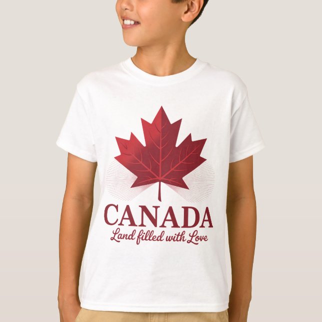 Camiseta Canadá – Tierra Llena de Amor | Conmovedo (Anverso)