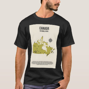 Camiseta Canadá Todos Los Parques Nacionales Ubicados En Un