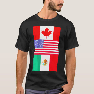 Camiseta Canadá Usa Banderas De México Norteamérica
