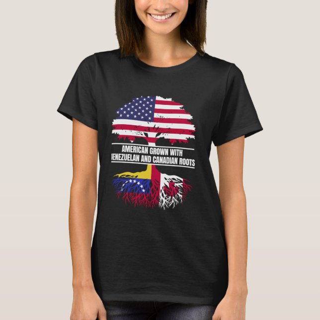 Camiseta Canada venezolana con bandera (Anverso)