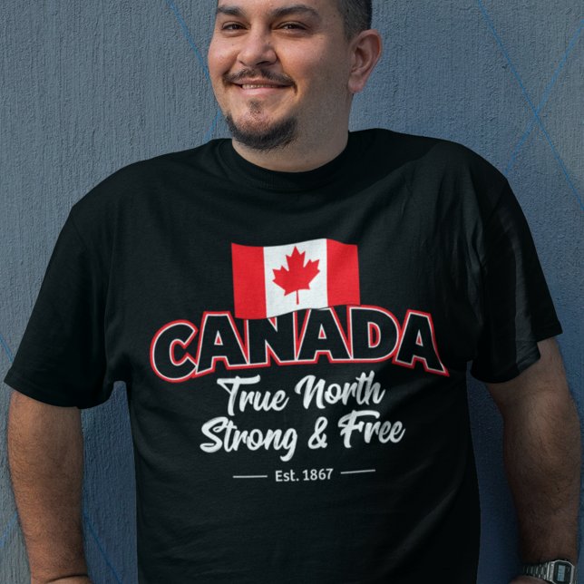 Camiseta "Canadá Verdadero Norte Fuerte y Libre Oriente. 18 (Subido por el creador)