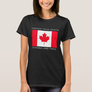 Camiseta Canadá Verdadero Norte Libre Y Fuerte.