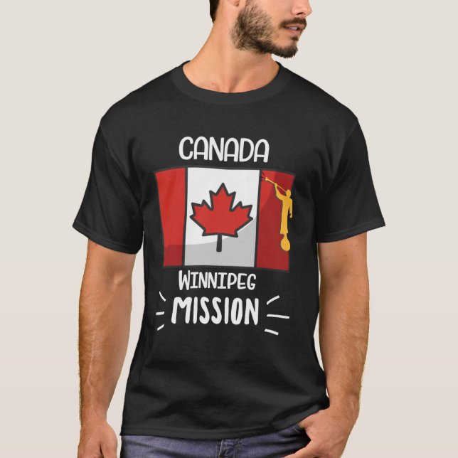 Camiseta Canada Winnipeg Mormon LDS Mission Missionary (Anverso)