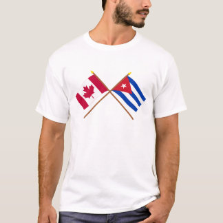 Camiseta Canadá y banderas cruzadas Cuba