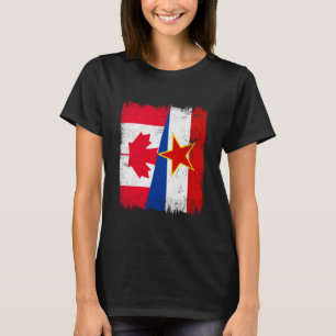 Camiseta Canadá Yugoslavia Media Bandera Canadiense Yugosla