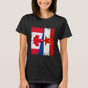 Camiseta Canadá Yugoslavia Media Bandera Canadiense Yugosla