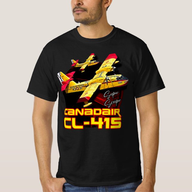 Camiseta Canadair cl-415 Avión de bomberos Super Scooper (Anverso)