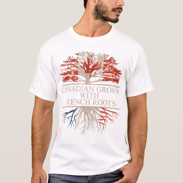 Camiseta canadés cultivado con raíces francesas vintage (Anverso)