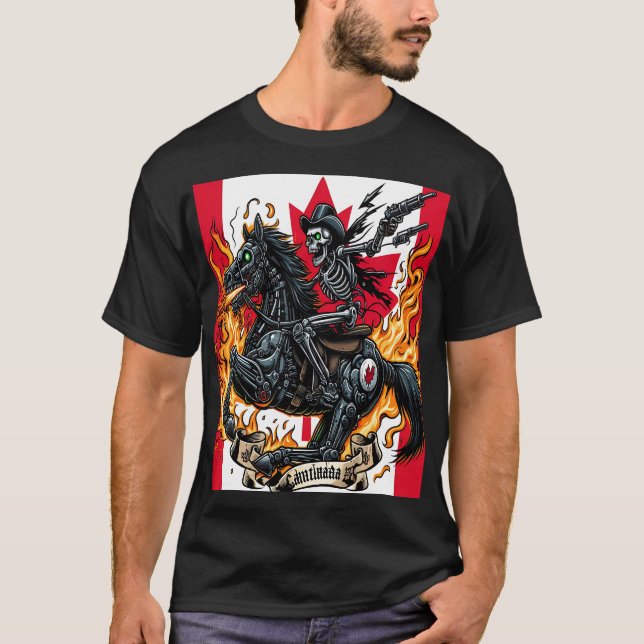 Camiseta Canadian Apocalyptic Skeleton Knight (Anverso)
