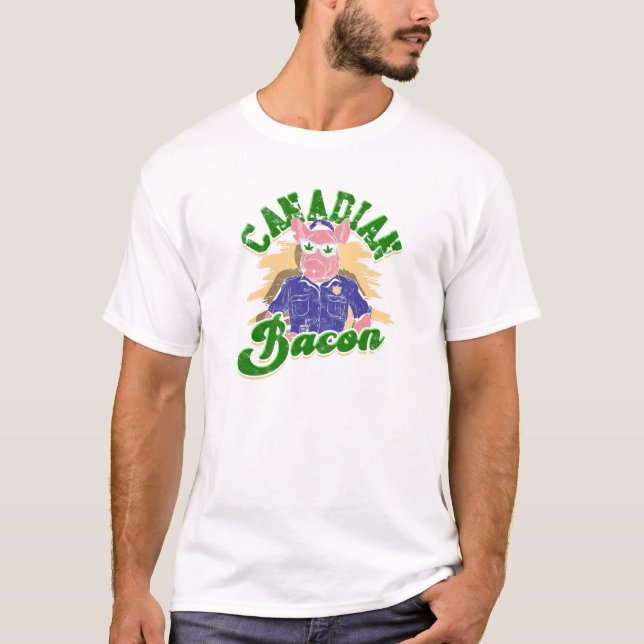 Camiseta Canadian Bacon - weed (Anverso)