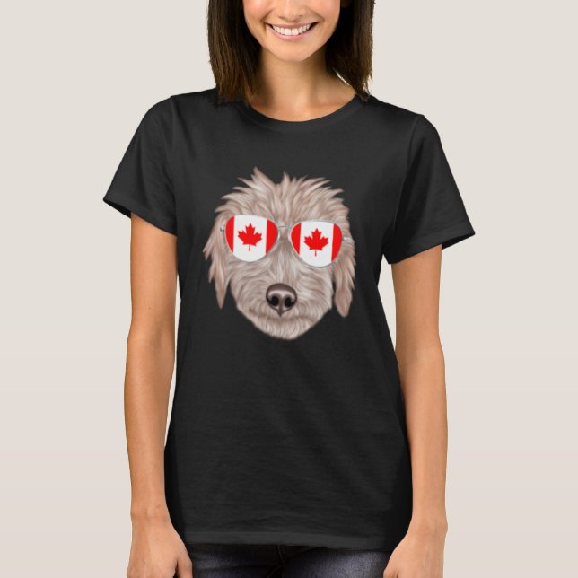 Camiseta Canadian Flag Bedlington Terrier Dog Canada Pocket (Anverso)