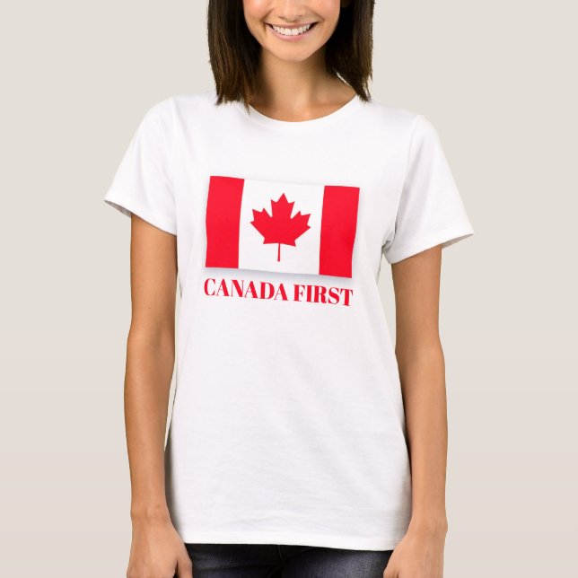 Camiseta Canadian flag. CANADA FIRST. Conservative Canada. (Anverso)