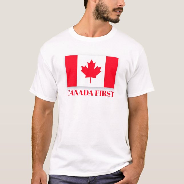Camiseta Canadian flag. CANADA FIRST. Conservative Canada. (Anverso)