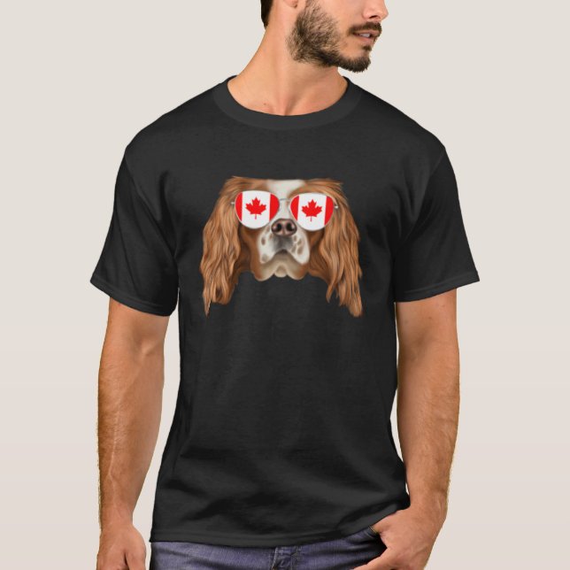 Camiseta Canadian Flag English Toy Spaniel Dog Canada Pocke (Anverso)