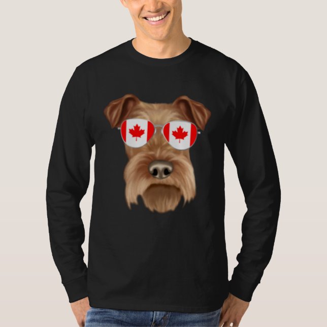 Camiseta Canadian Flag Irish Terrier Dog Canada Pocket (Anverso)