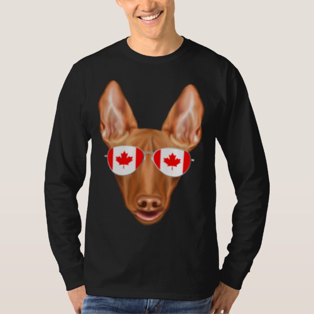 Camiseta Canadian Flag Pharaoh Hound Dog Canada Pocket (Anverso)