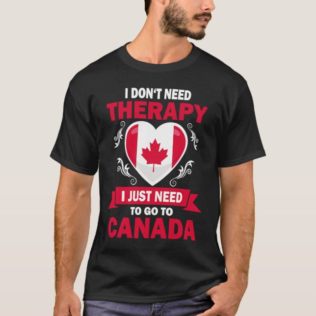 Camiseta Canadian Flag Vacation  Therapy Funny Canada (Anverso)