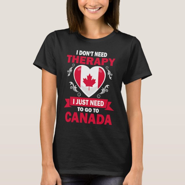 Camiseta Canadian Flag Vacation  Therapy Funny Canada (Anverso)