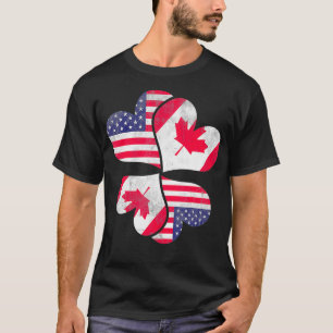 Camiseta Canadian USA Flag Heart Friendship Gift Canadian L