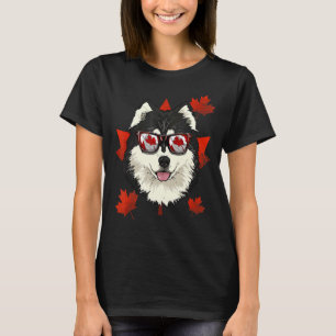 Camiseta Canadiense Alaskan Malamute Maple Tree Leaf Canada