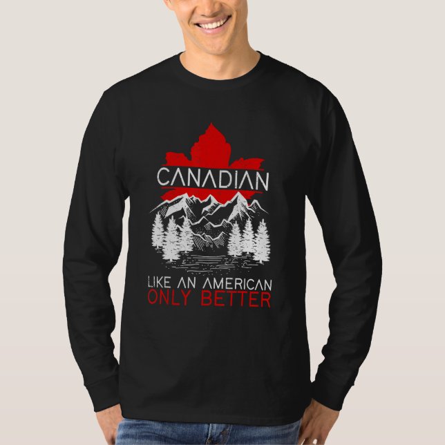 Camiseta Canadiense American Forest Maple Leaf Patriotic Ca (Anverso)