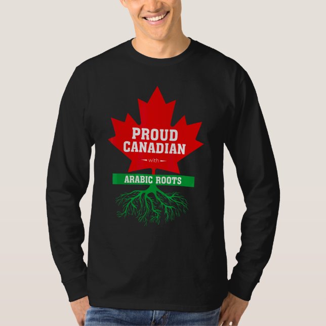 Camiseta Canadiense con raíces árabes Ciudadanía canadiense (Anverso)