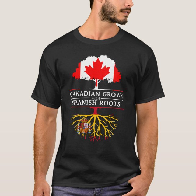 Camiseta Canadiense crecido con el diseño de España   de (Anverso)