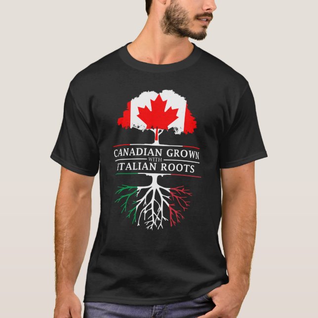 Camiseta Canadiense crecido con el diseño de Italia   de (Anverso)