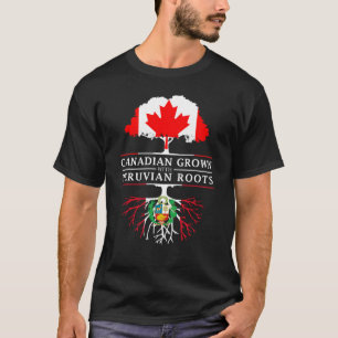 Camiseta Canadiense crecido con el diseño de Perú   de las