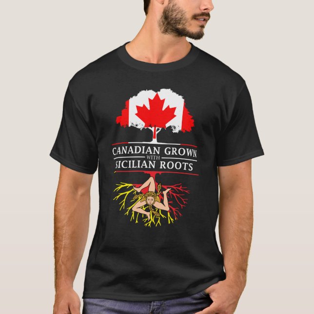Camiseta Canadiense crecido con el diseño siciliano   de (Anverso)