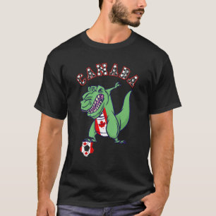 Camiseta Canadiense Dabbing Rex Dino Maple Leaf
