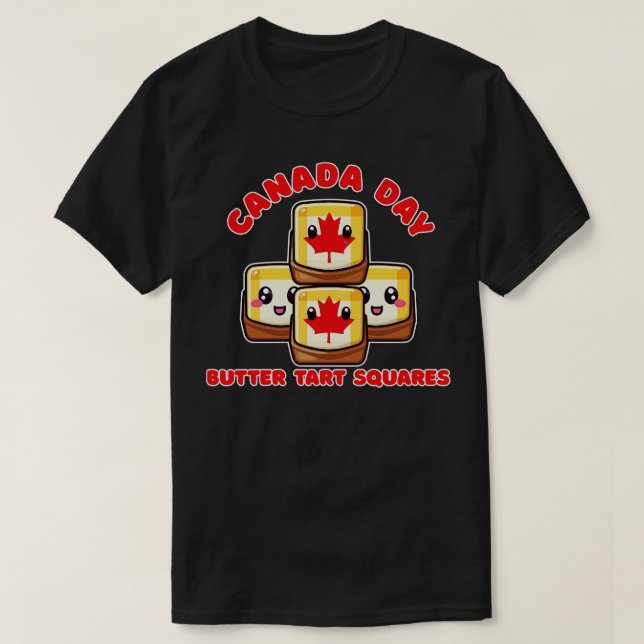 Camiseta Canadiense Day Funny Kawaii Butter Tart Squares (Diseño del anverso)