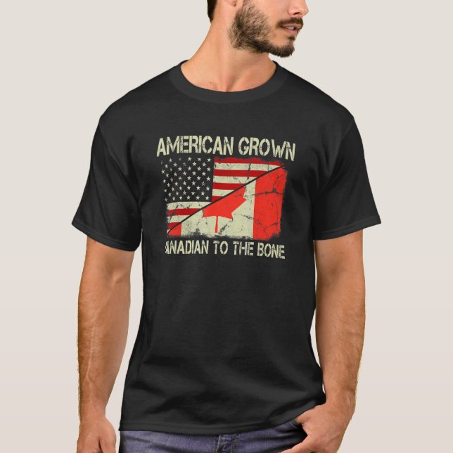 Camiseta Canadiense De Crecer A La Bandera De Canadá De Est (Anverso)