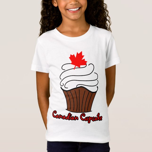 Camiseta canadiense de la magdalena de los chicas (Anverso)
