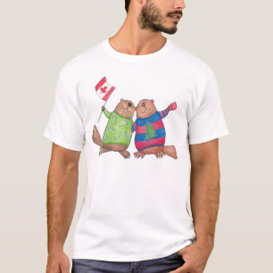 Camiseta canadiense de Navidad de castores Camiset
