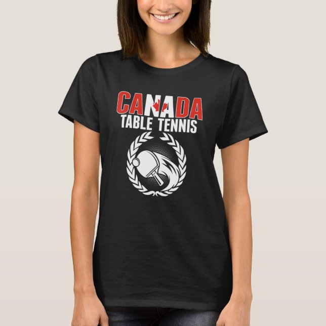 Camiseta Canadiense de tenis de mesa en Canadá (Anverso)