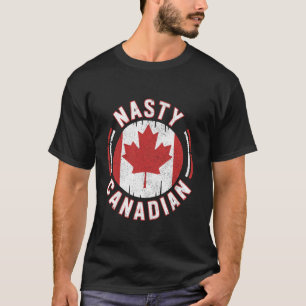 Camiseta Canadiense desagradable divertido Canadá Arce codo