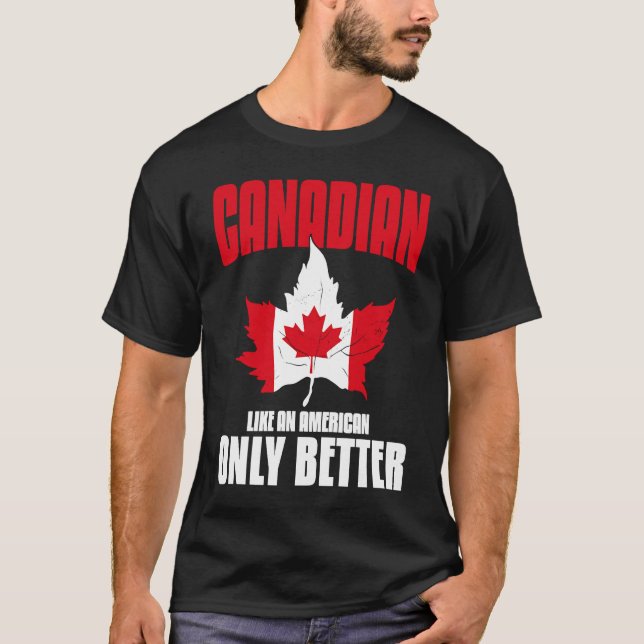 Camiseta Canadiense diciendo citas de Canadá (Anverso)