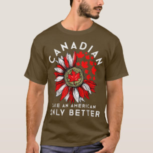 Camiseta Canadiense divertida América Canadá Día de arce de