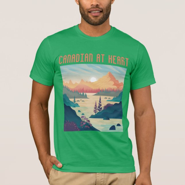 CAMISETA CANADIENSE EN EL CENTRO. NUESTRO NORTE FUERTE Y LI (Anverso)