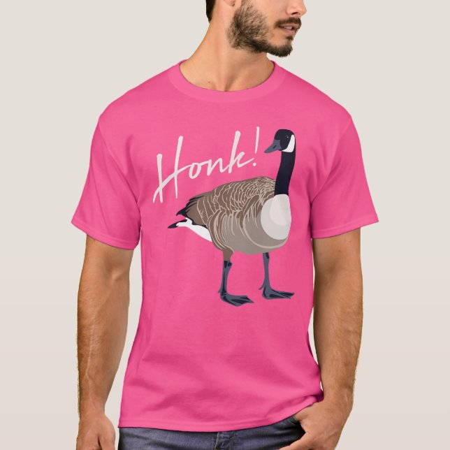 Camiseta Canadiense Goose Honk Funny Cute Bird Hunter (Anverso)