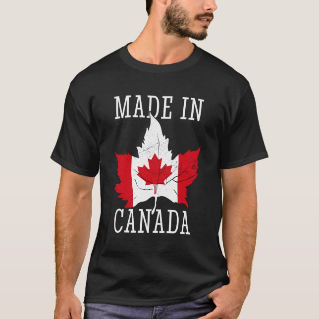 Camiseta Canadiense, Hecho En Canadá (Anverso)