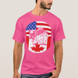 Camiseta Canadiense Ice Bear American Bald Eagle Bandera Es