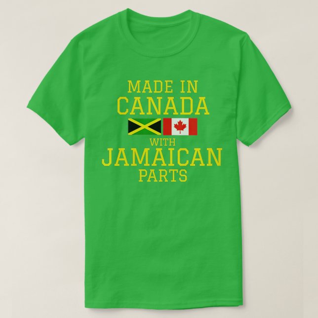 Camiseta Canadiense Jamaiquino, Hecho En Canadá Con Jama (Diseño del anverso)
