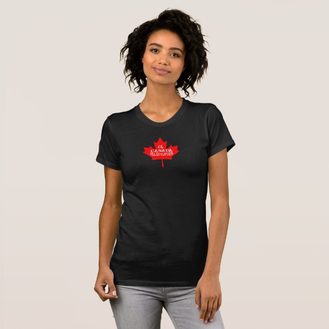 Camiseta Canadiense Maple Leaf Canada Day (Anverso completo)