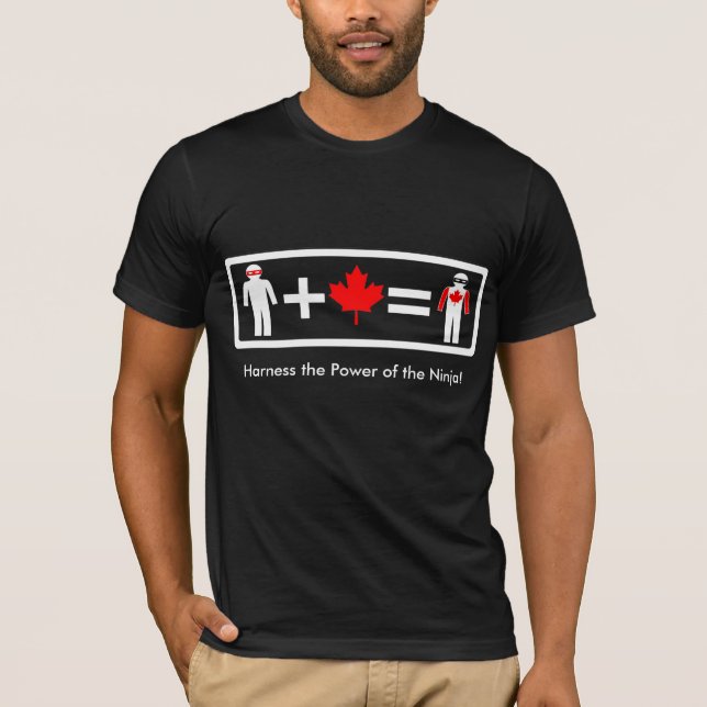 Camiseta Canadiense Ninja en T oscuro (Anverso)