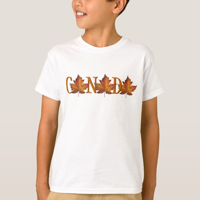 Camiseta canadiense para niños Souvenir Tee Shirt (Anverso)