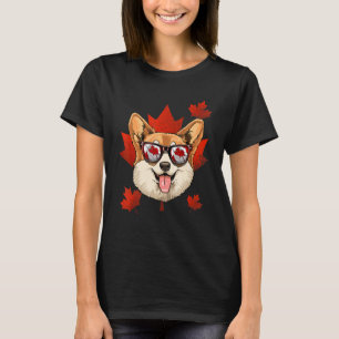 Camiseta Canadiense Pembroke Welsh Corgi Maple Tree Leaf Ca