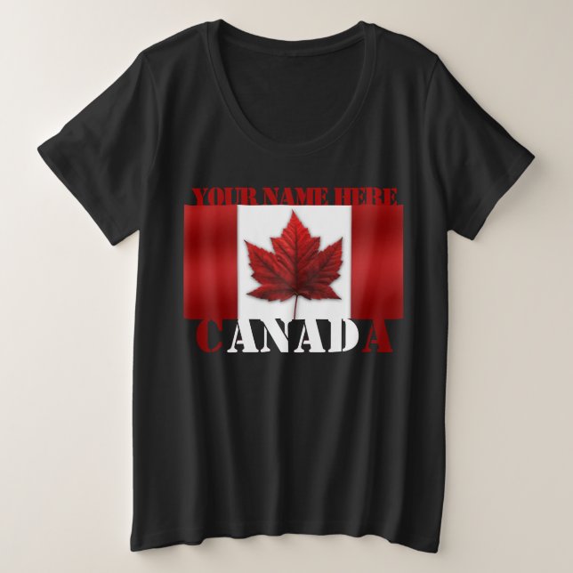 Camiseta canadiense personalizada Plus Size Canada (Anverso del diseño)